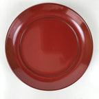 Japanese Lacquered Wood Small Plate Vtg Meimeizara Red Echizen-Nuri Round L398