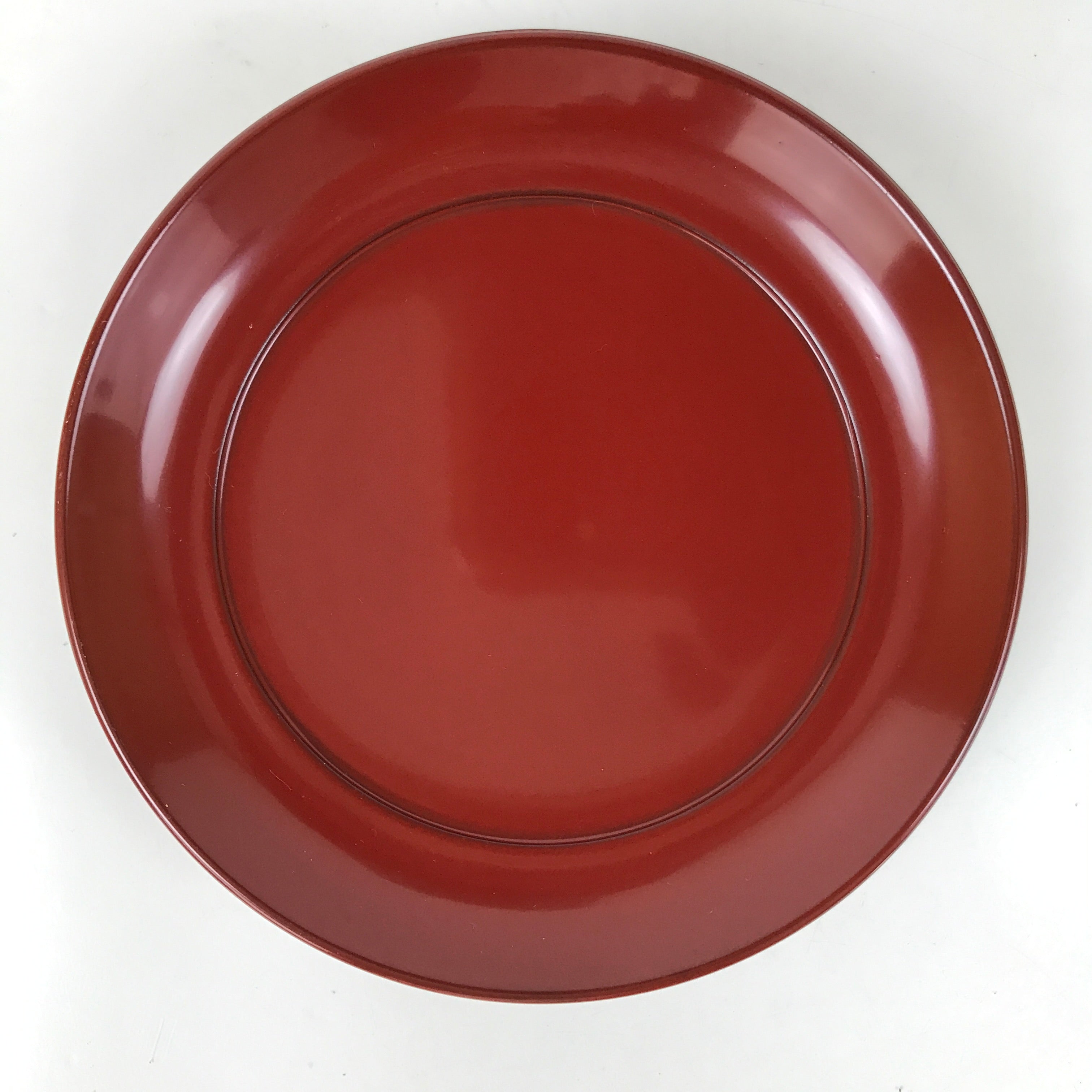 Japanese Lacquered Wood Small Plate Vtg Meimeizara Red Echizen-Nuri Round L398
