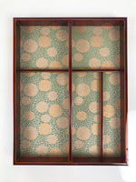 Japanese Lacquered Wood Tray Vtg Hida Shunkei Rectangle Floral Stationery LWB137