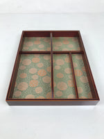 Japanese Lacquered Wood Tray Vtg Hida Shunkei Rectangle Floral Stationery LWB137