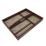 Japanese Lacquered Wood Tray Vtg Hida Shunkei Rectangle Floral Stationery LWB137