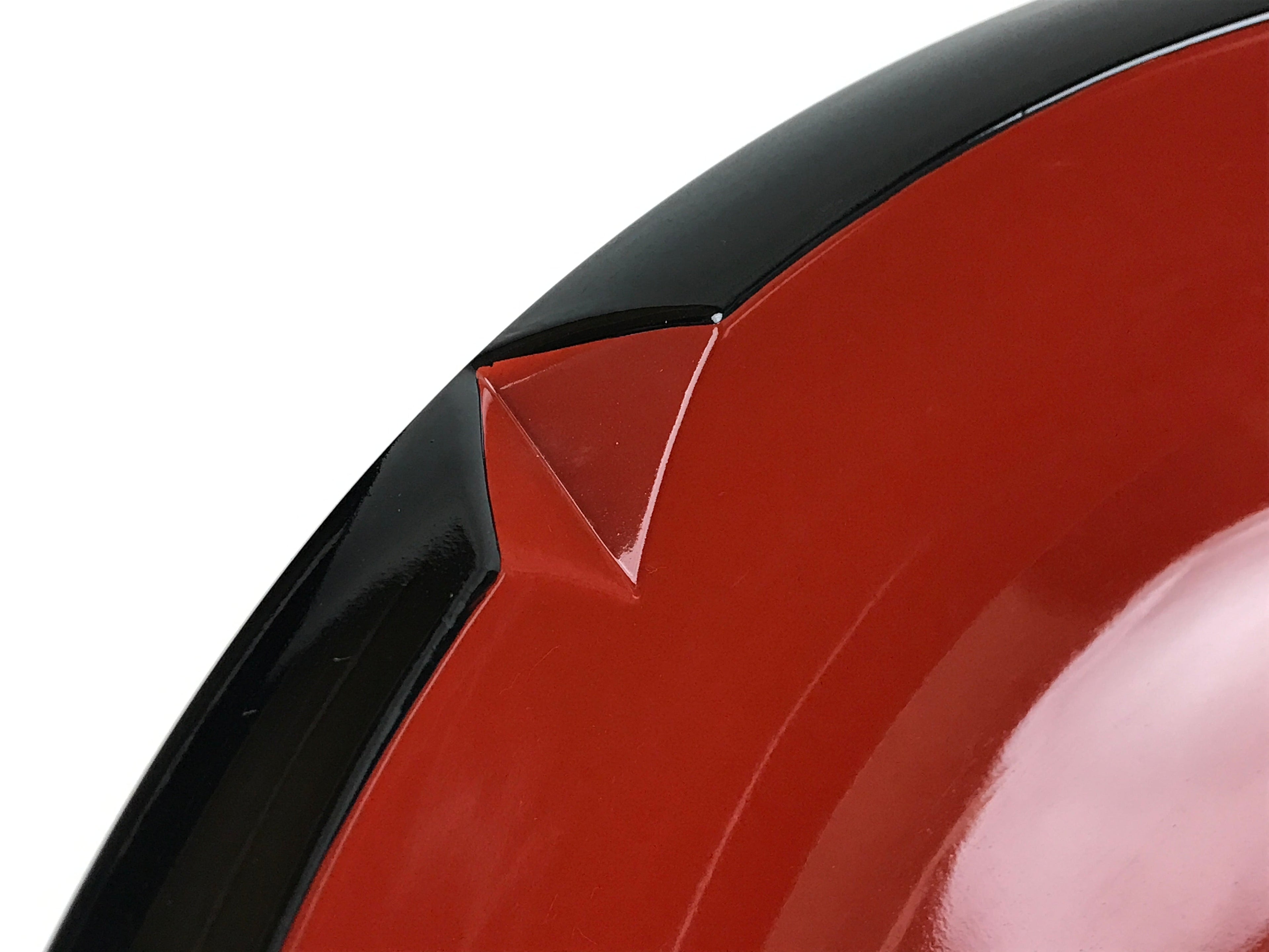 Japanese Lacquered Wooden Big Bowl Vtg Red Black Kashiki Snack Round LWB80