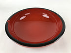Japanese Lacquered Wooden Big Bowl Vtg Red Black Kashiki Snack Round LWB80