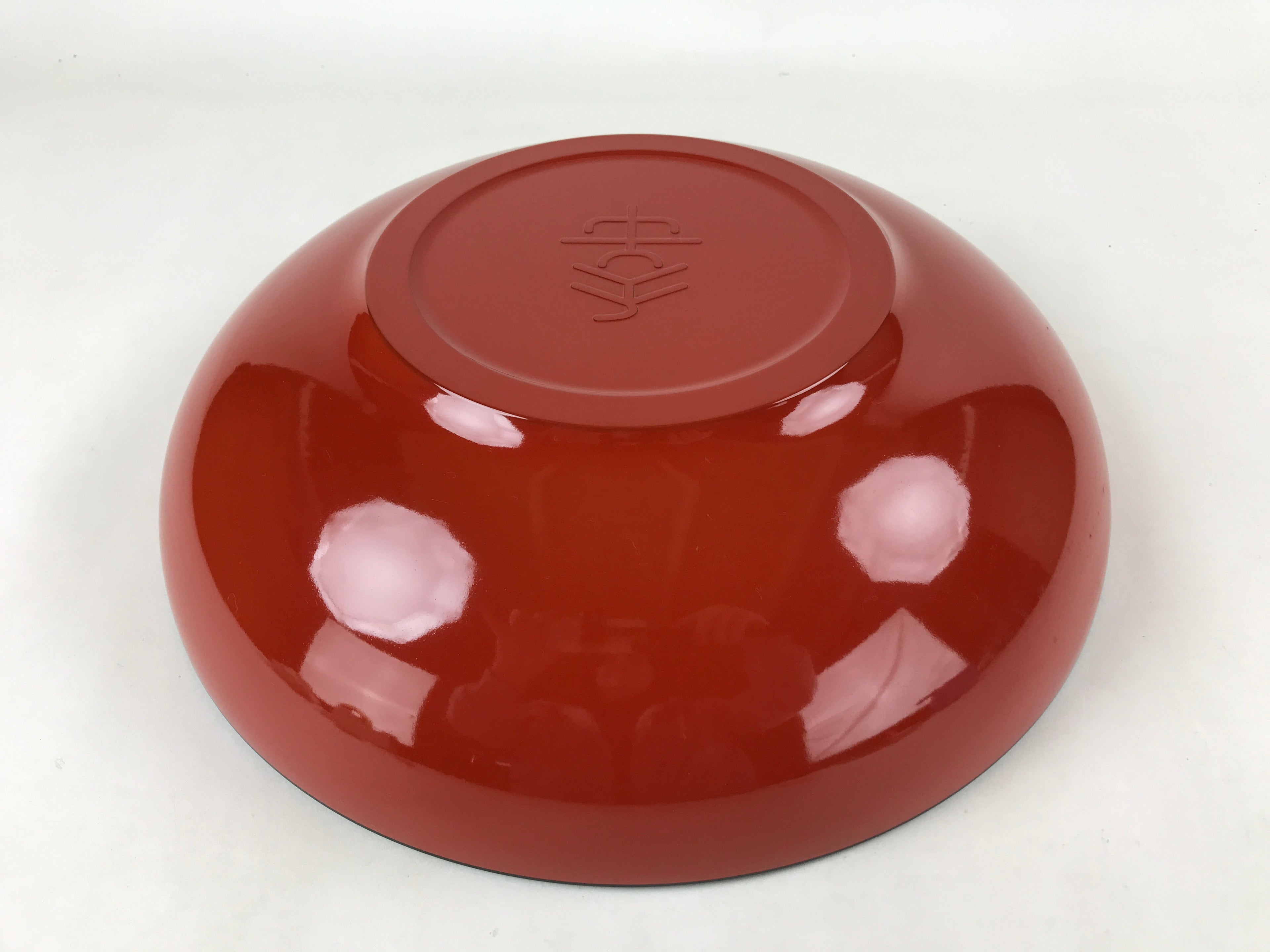 Japanese Lacquered Wooden Big Bowl Vtg Red Black Kashiki Snack Round LWB80