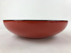 Japanese Lacquered Wooden Big Bowl Vtg Red Black Kashiki Snack Round LWB80