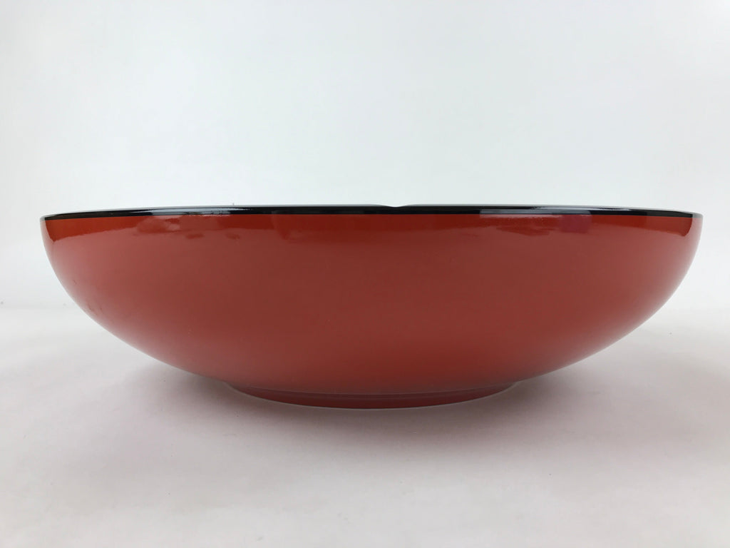 Japanese Lacquered Wooden Big Bowl Vtg Red Black Kashiki Snack Round LWB80