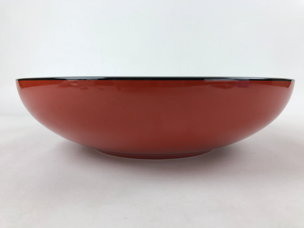 Japanese Lacquered Wooden Big Bowl Vtg Red Black Kashiki Snack Round LWB80