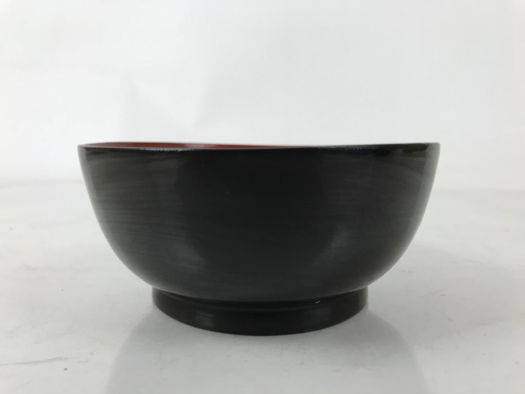 Japanese Lacquered Wooden Bowl Nimonowan Vtg Red Black Owan Wan Shallow LB135