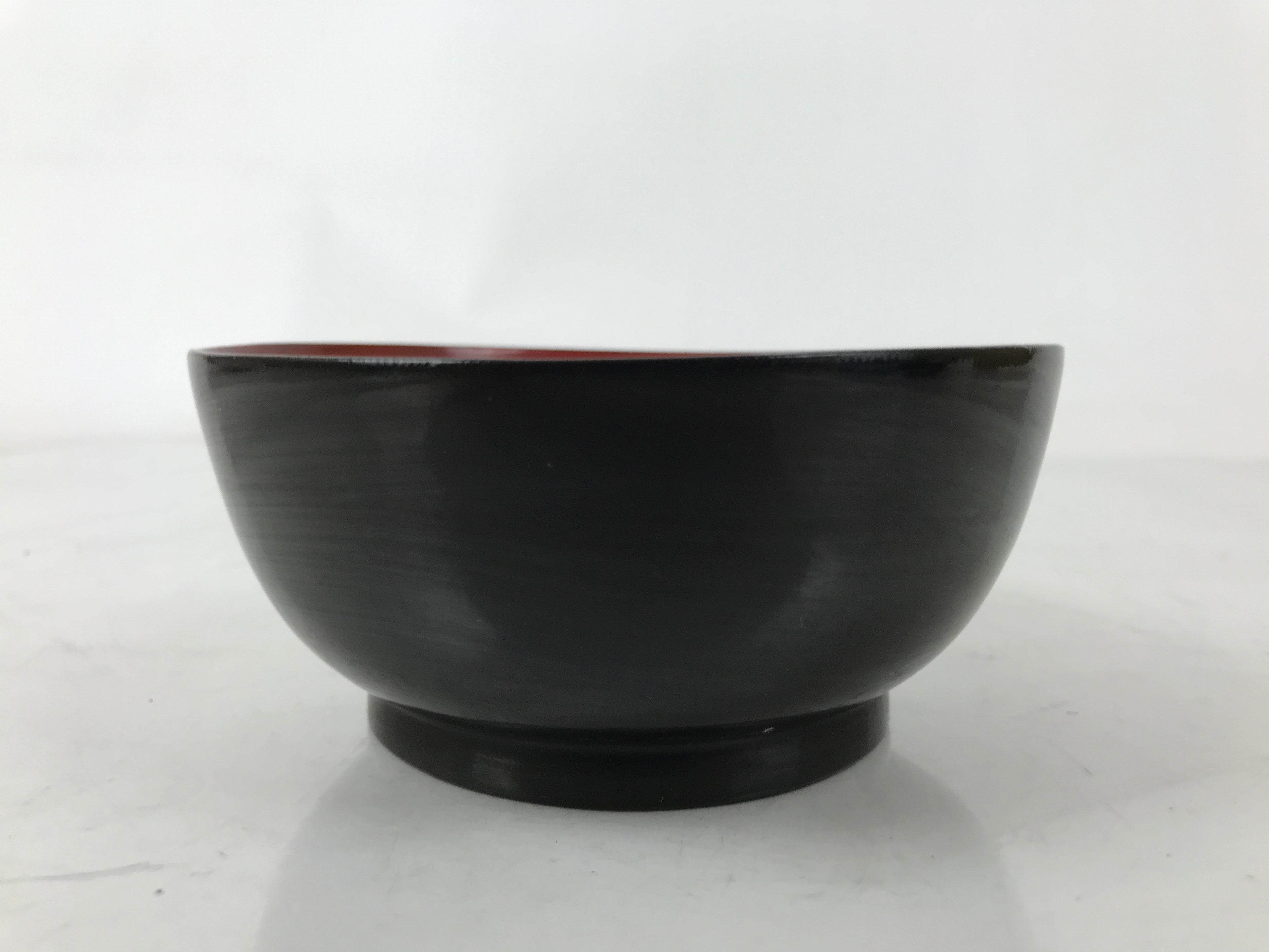 Japanese Lacquered Wooden Bowl Nimonowan Vtg Red Black Owan Wan Shallow LB135