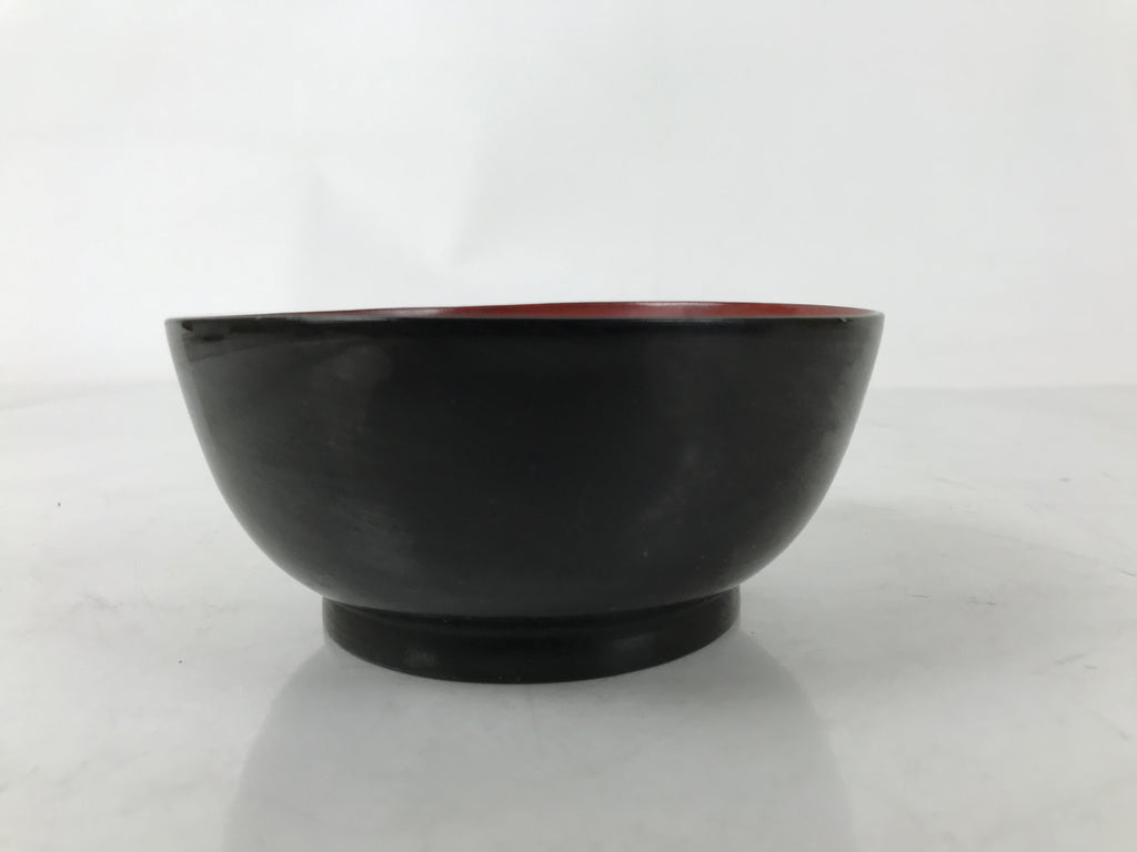 Japanese Lacquered Wooden Bowl Nimonowan Vtg Red Black Owan Wan Shallow LB135