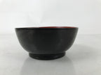 Japanese Lacquered Wooden Bowl Nimonowan Vtg Red Black Owan Wan Shallow LB135