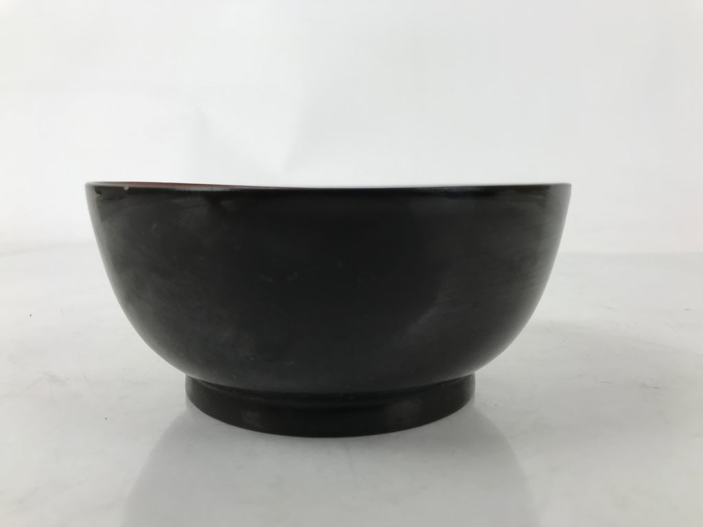 Japanese Lacquered Wooden Bowl Nimonowan Vtg Red Black Owan Wan Shallow LB135