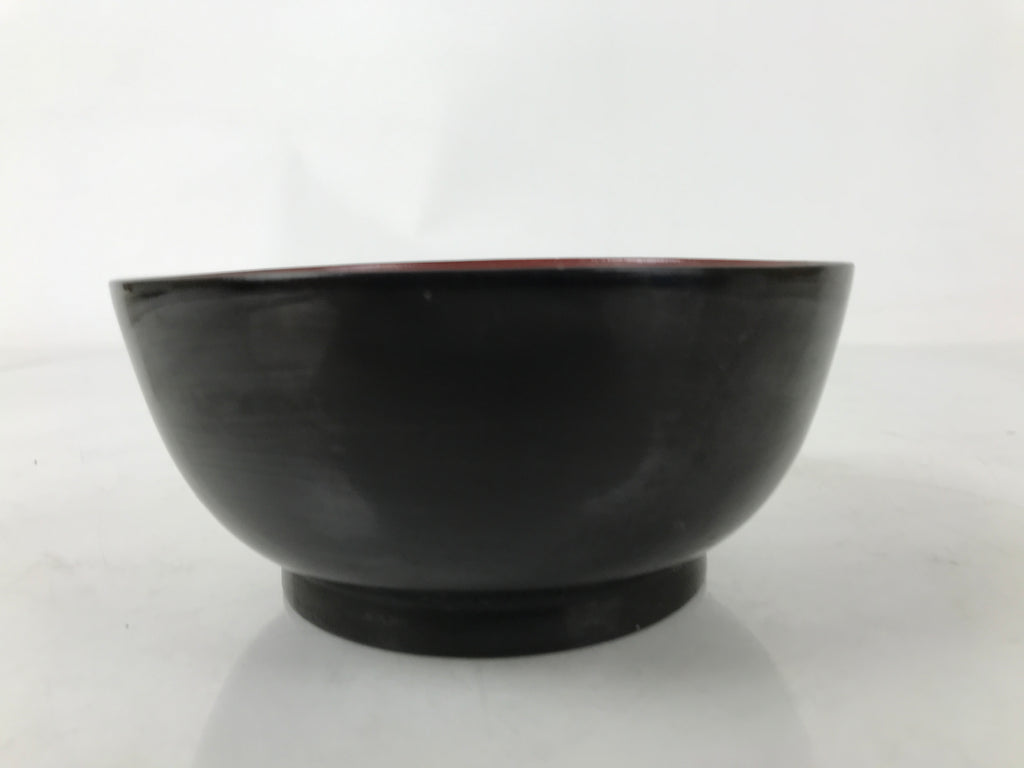 Japanese Lacquered Wooden Bowl Nimonowan Vtg Red Black Owan Wan Shallow LB135