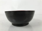 Japanese Lacquered Wooden Bowl Nimonowan Vtg Red Black Owan Wan Shallow LB135