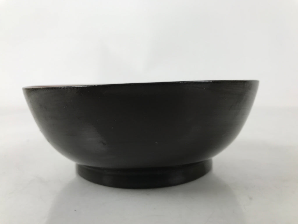 Japanese Lacquered Wooden Bowl Nimonowan Vtg Red Black Owan Wan Shallow LB136