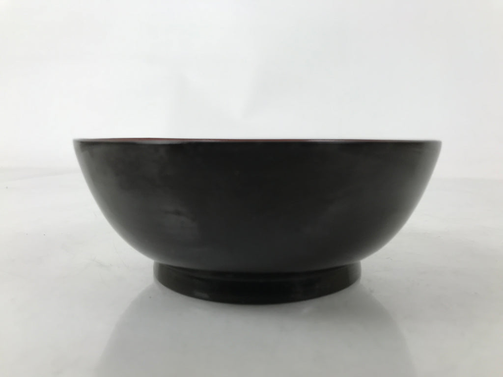 Japanese Lacquered Wooden Bowl Nimonowan Vtg Red Black Owan Wan Shallow LB137