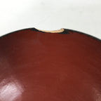 Japanese Lacquered Wooden Bowl Owan Vtg Rice Soup Dish Black Red LB133