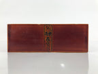 Japanese Lacquered Wooden Box Vtg Shunkei Nuri Square Black Kanji Brown L135