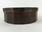 Japanese Lacquered Wooden Chabitsu Vtg Tea Ceremony Utensils Box With Lid L77