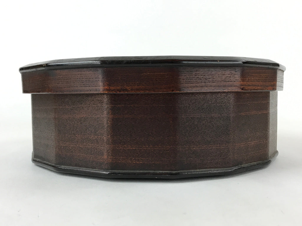 Japanese Lacquered Wooden Chabitsu Vtg Tea Ceremony Utensils Box With Lid L77