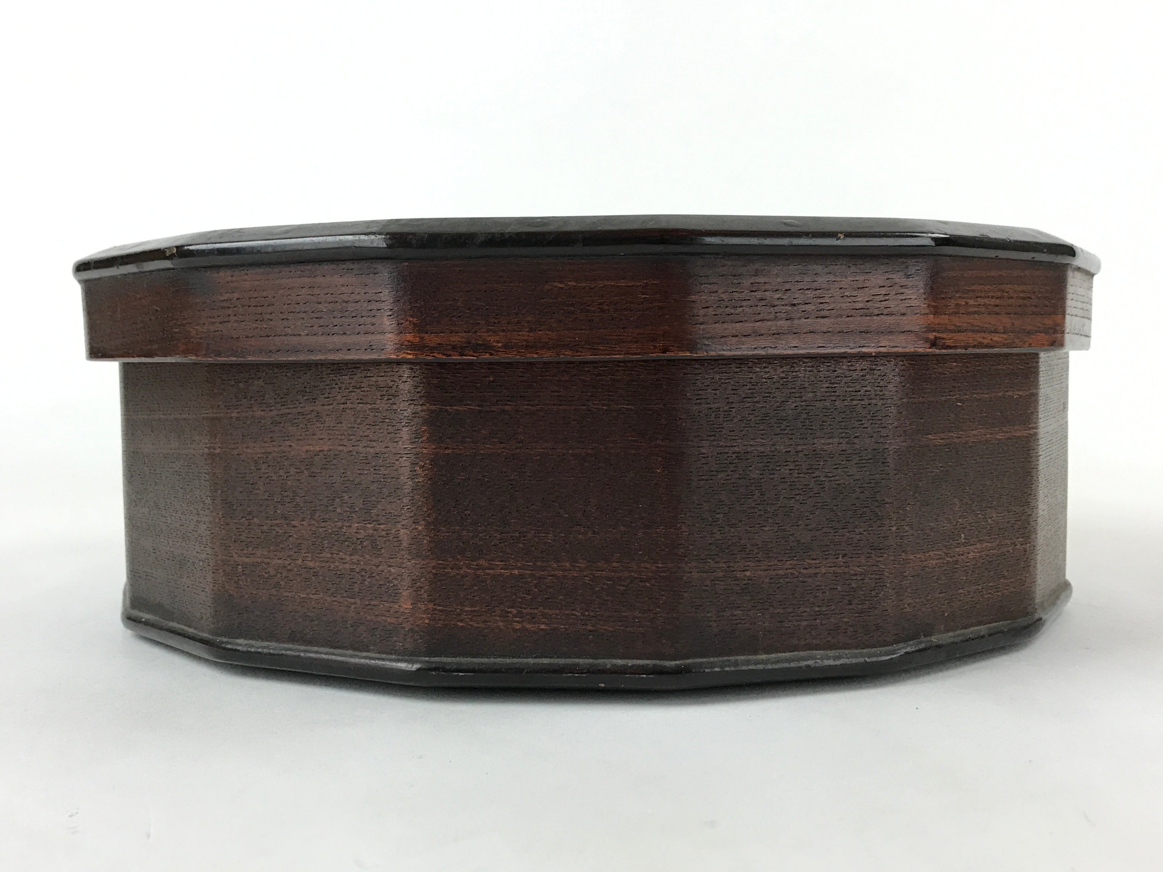 Japanese Lacquered Wooden Chabitsu Vtg Tea Ceremony Utensils Box With Lid L77