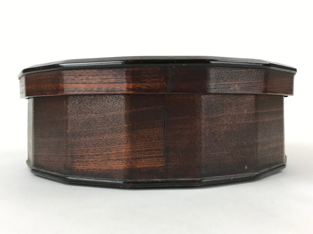 Japanese Lacquered Wooden Chabitsu Vtg Tea Ceremony Utensils Box With Lid L77