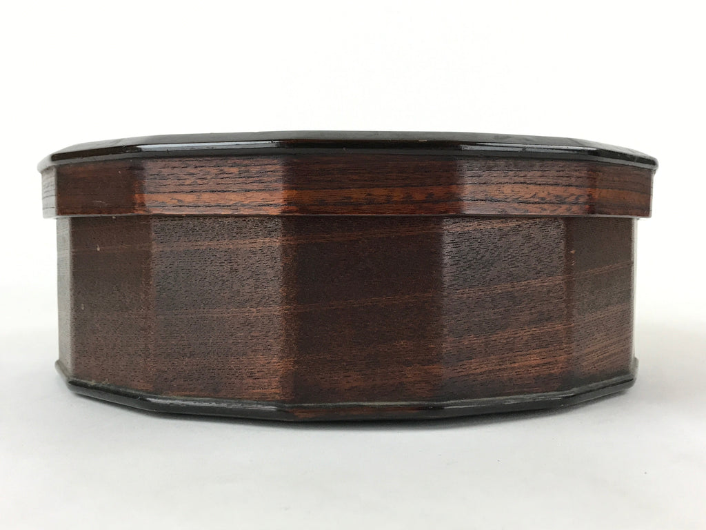Japanese Lacquered Wooden Chabitsu Vtg Tea Ceremony Utensils Box With Lid L77