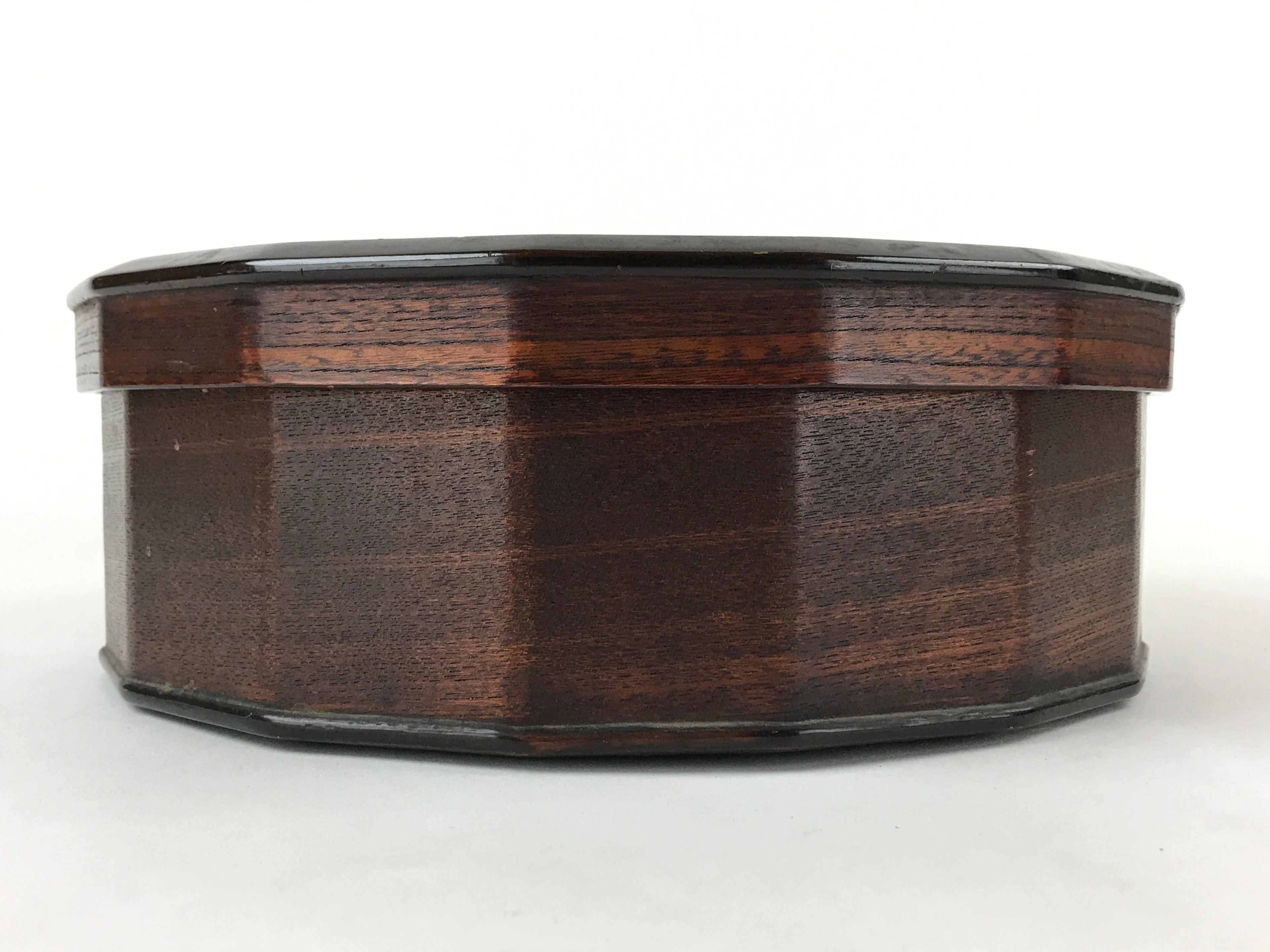 Japanese Lacquered Wooden Chabitsu Vtg Tea Ceremony Utensils Box With Lid L77