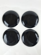 Japanese Lacquered Wooden Drink Saucer Chataku Vtg Makie 5pc Kiku Red Black L127