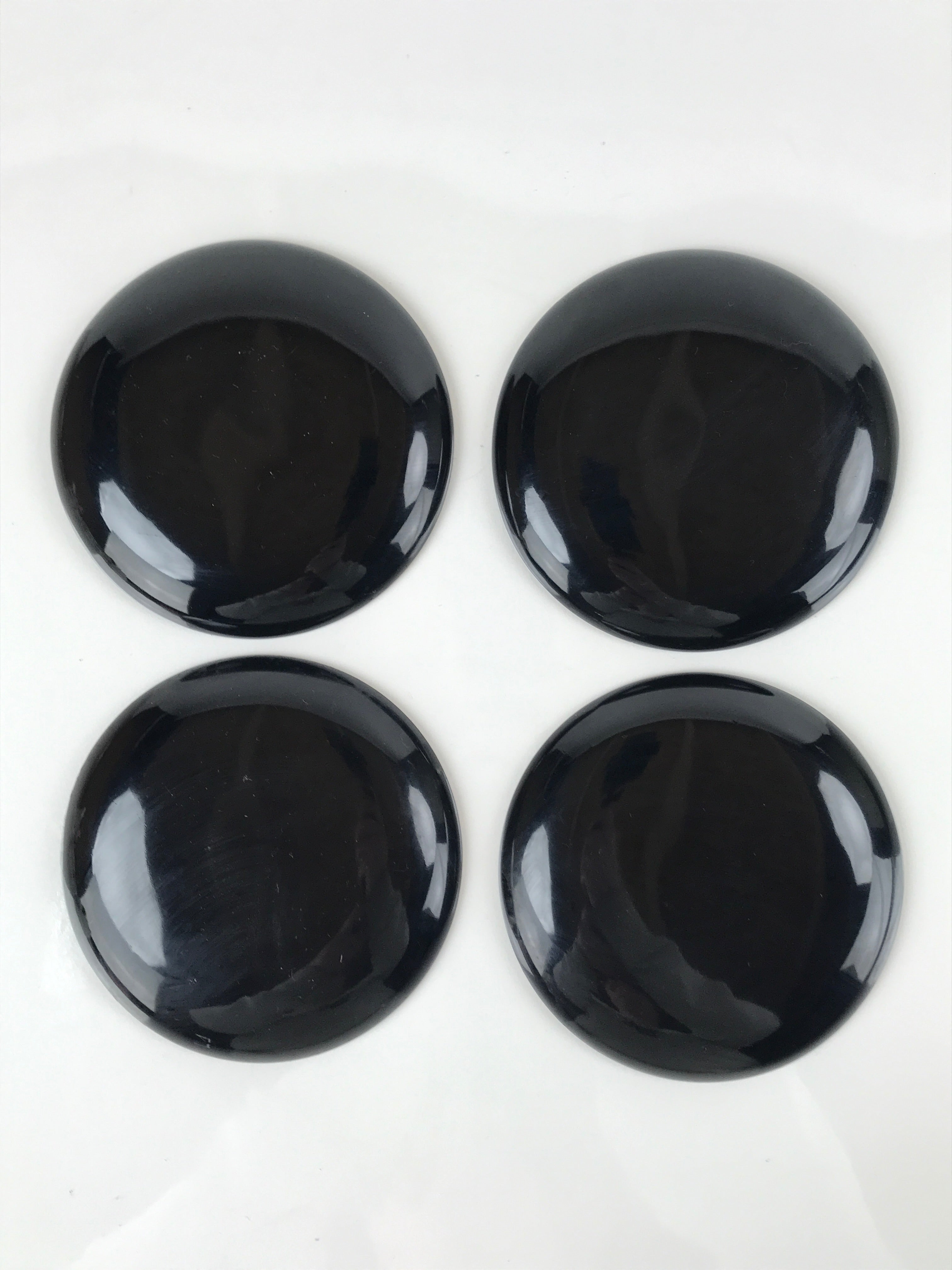 Japanese Lacquered Wooden Drink Saucer Chataku Vtg Makie 5pc Kiku Red Black L127