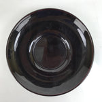 Japanese Lacquered Wooden Drink Saucer Vtg Chataku Coaster Dark Brown L337