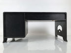 Japanese Lacquered Wooden Floor Desk Vtg Low Table 2 Drawers Cabinet Red T408