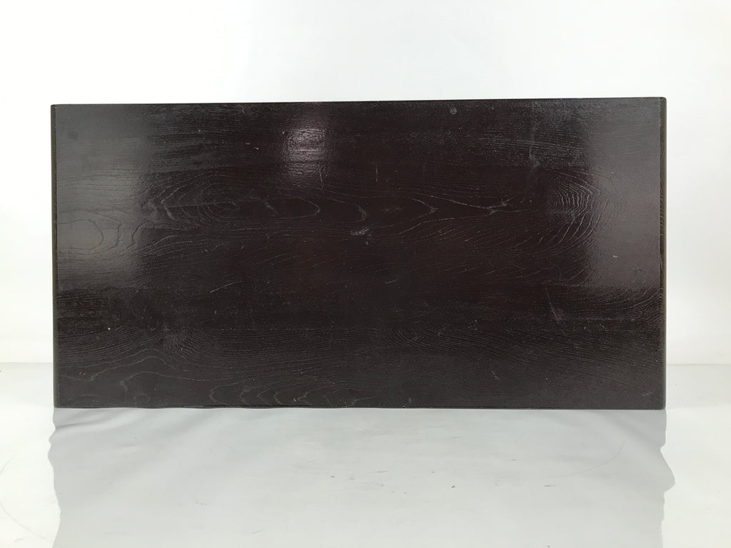 Japanese Lacquered Wooden Floor Desk Vtg Low Table 2 Drawers Cabinet Red T408