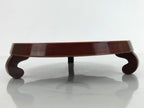 Japanese Lacquered Wooden Flower Vase Stand Round Shunkei Kadai Ikebana WT529
