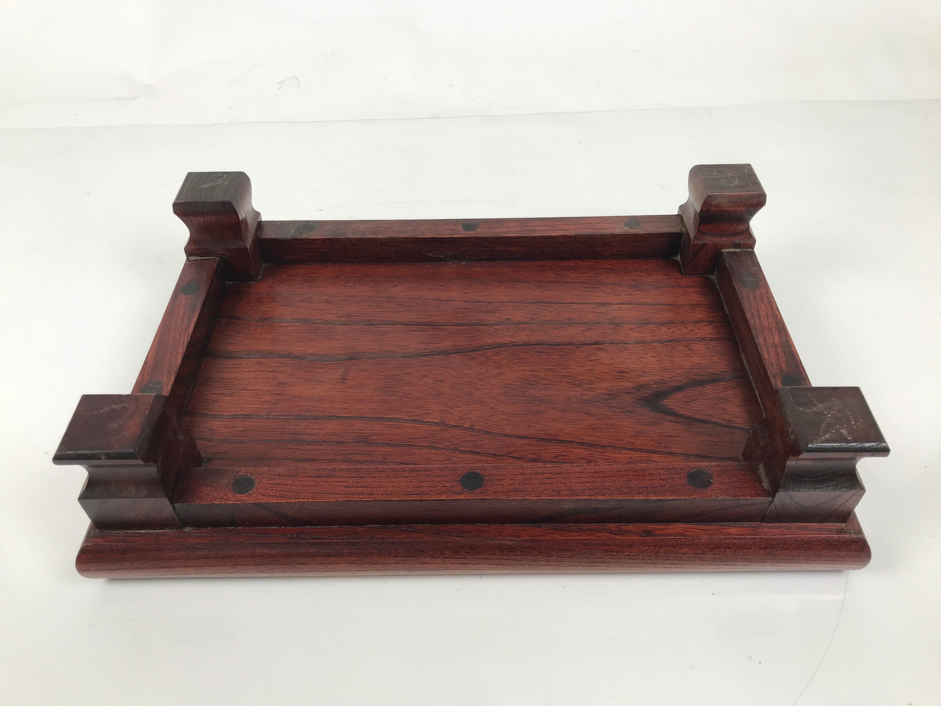 Japanese Lacquered Wooden Flower Vase Stand Vtg Kadai Ikebana Bonsai WT561