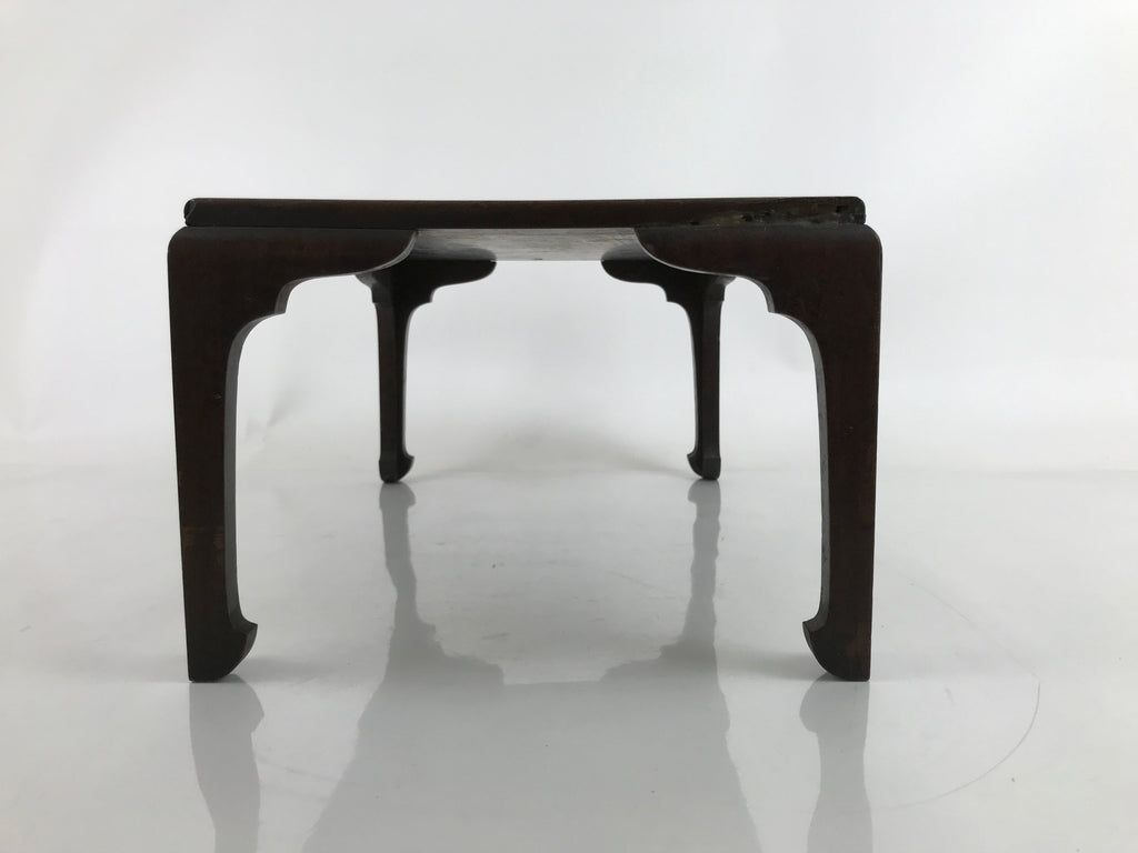 Japanese Lacquered Wooden Flower Vase Stand Vtg Kadai Table Ikebana Bonsai WT541