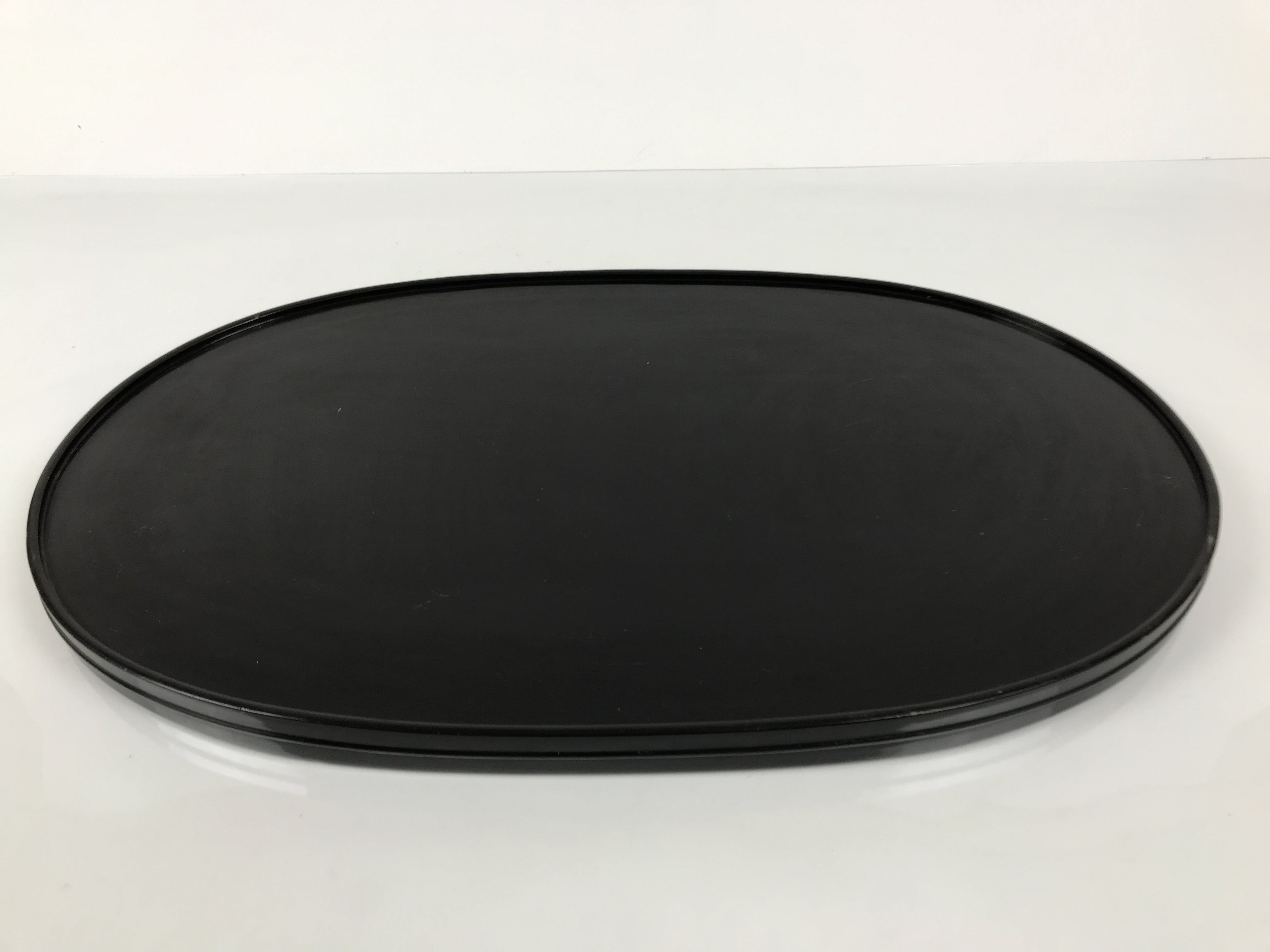 Japanese Lacquered Wooden Flower Vase Stand Vtg Oval Kadai Ikebana Bonsai WT588