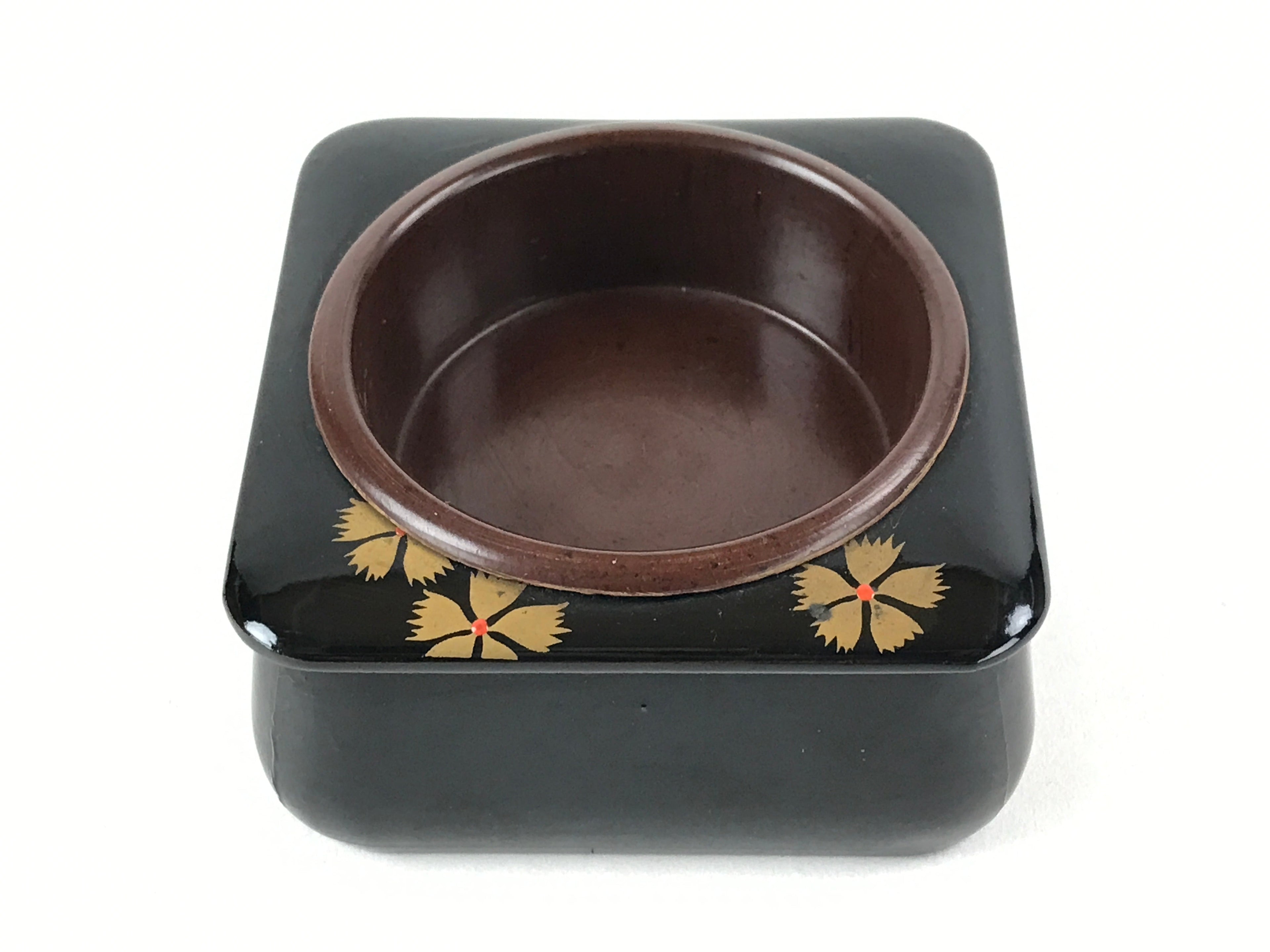 Japanese Lacquered Wooden Incense Burner Vtg Buddhist Altar Fitting Koro BA186
