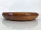 Japanese Lacquered Wooden Kashiki Snack Bowl Kashibachi Brown Grain LWB125