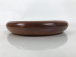 Japanese Lacquered Wooden Kashiki Snack Bowl Kashibachi Brown Grain LWB125