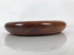 Japanese Lacquered Wooden Kashiki Snack Bowl Kashibachi Brown Grain LWB125