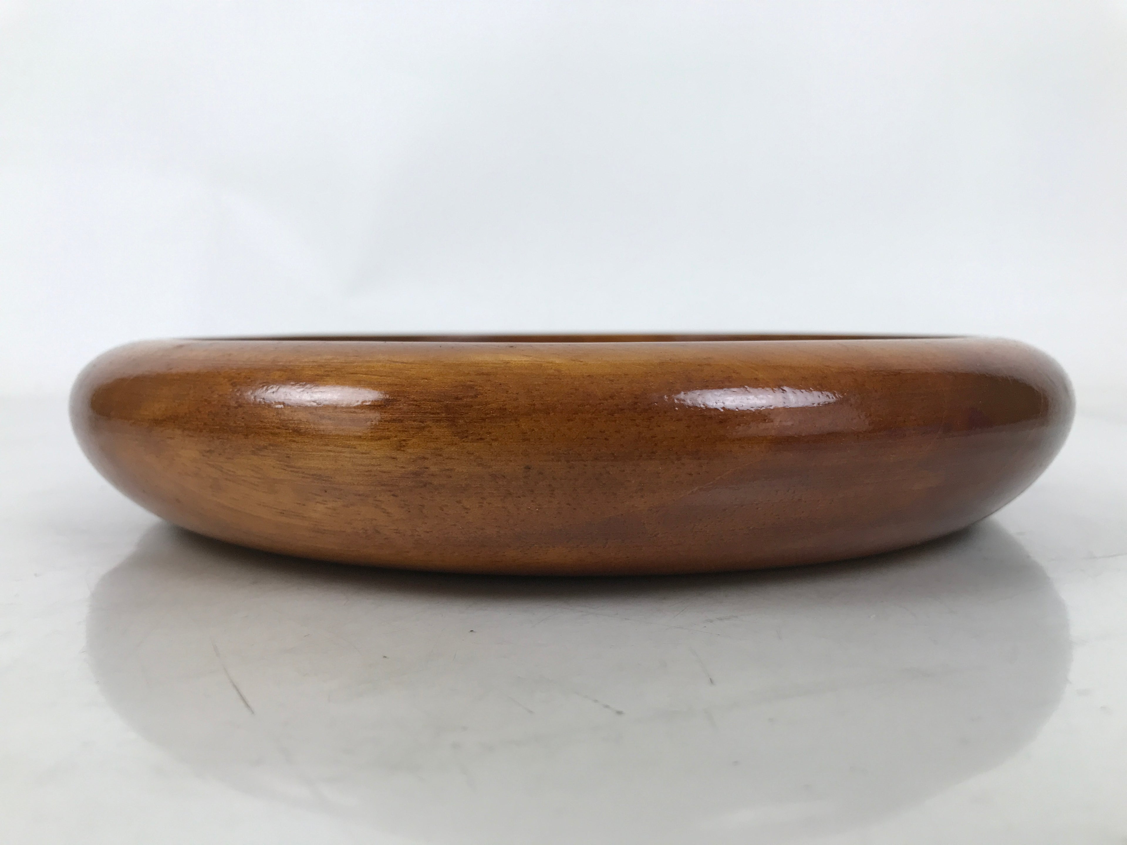 Japanese Lacquered Wooden Kashiki Snack Bowl Kashibachi Brown Grain LWB125
