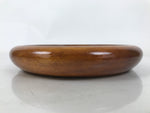 Japanese Lacquered Wooden Kashiki Snack Bowl Kashibachi Brown Grain LWB125