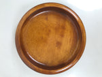 Japanese Lacquered Wooden Kashiki Snack Bowl Kashibachi Brown Grain LWB125