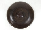 Japanese Lacquered Wooden Kashiki Snack Bowl Vtg Kashibachi Brown Grain L521