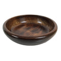 Japanese Lacquered Wooden Kashiki Snack Bowl Vtg Kashibachi Brown Grain LWB181