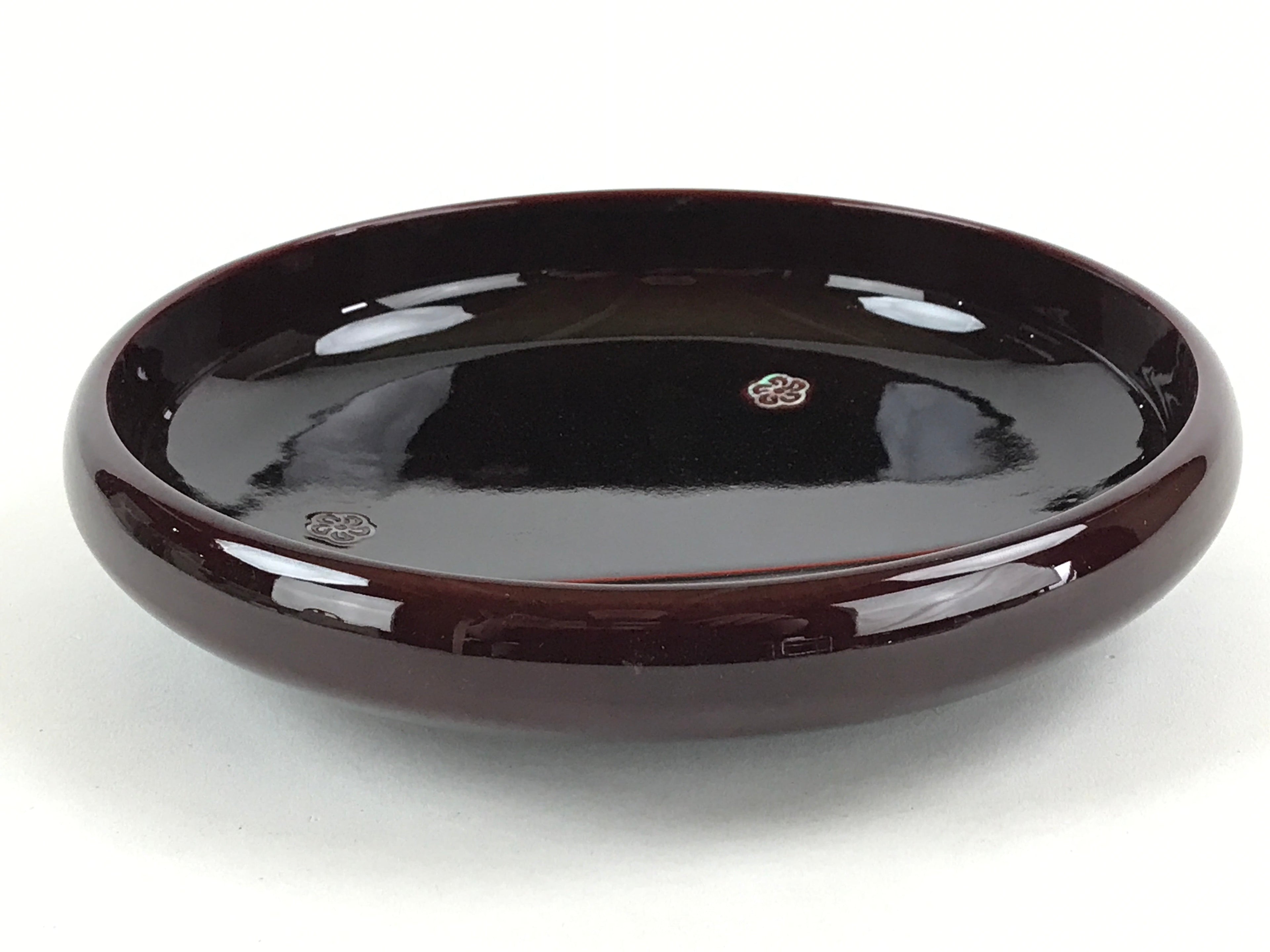 Japanese Lacquered Wooden Kashiki Snack Bowl Vtg Raden Flowers Kashibachi L13