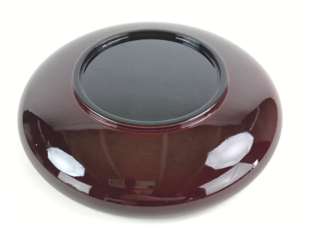 Japanese Lacquered Wooden Kashiki Snack Bowl Vtg Raden Flowers Kashibachi L13