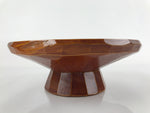 Japanese Lacquered Wooden Kashiki Snack Bowl Vtg Shunkei-Nuri Kashibachi L145