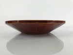 Japanese Lacquered Wooden Kashiki Snack Bowl Vtg Shunkei-Nuri Kashibachi L147